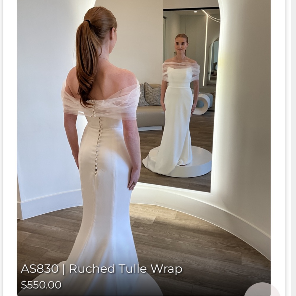 Ruched Tulle Wrap